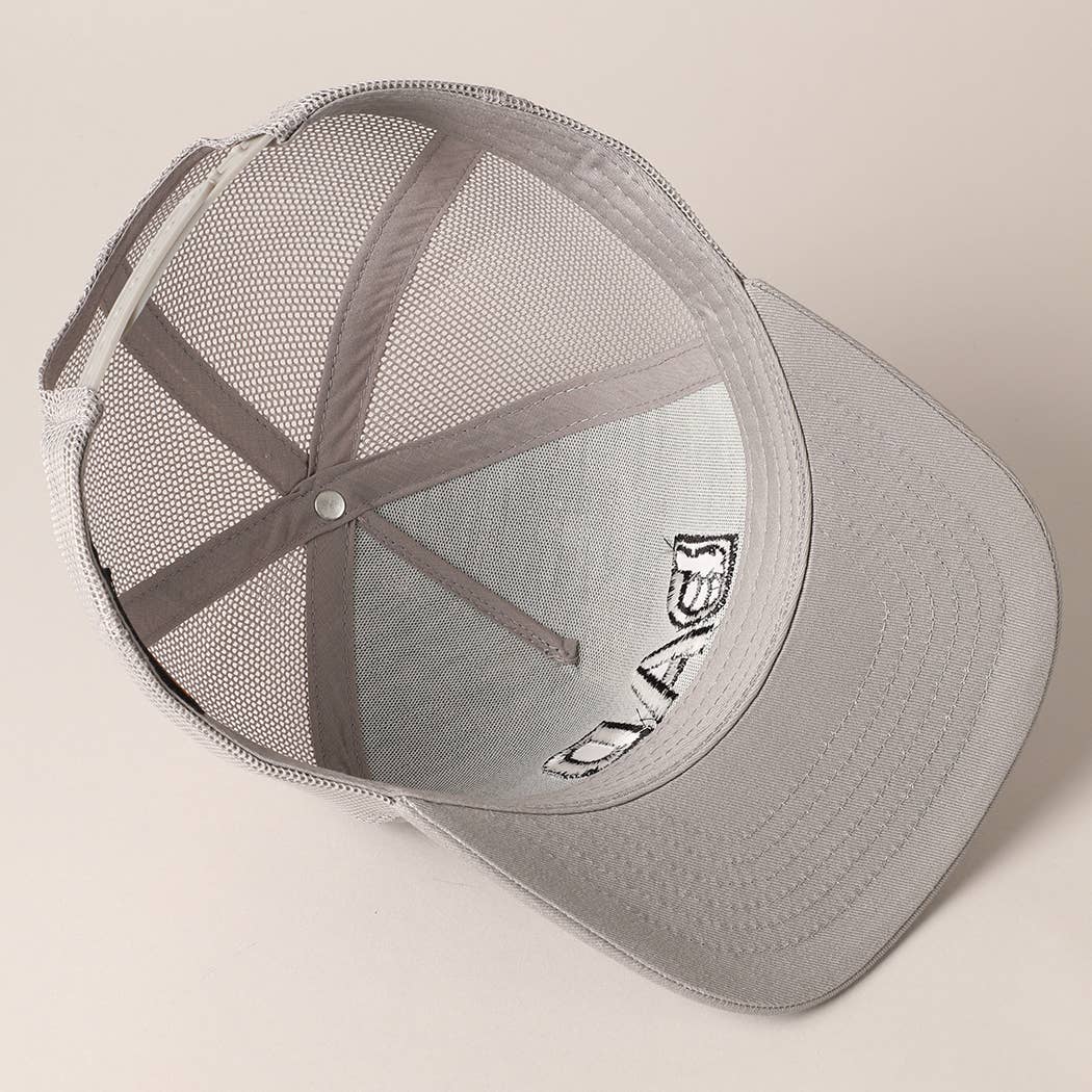 Thumbs Up Dad Father's Day Gift Mesh Back Embroidered Cap