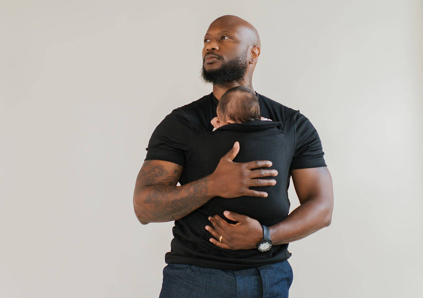 Lalabu Dad Shirt | Baby Carrier | Black
