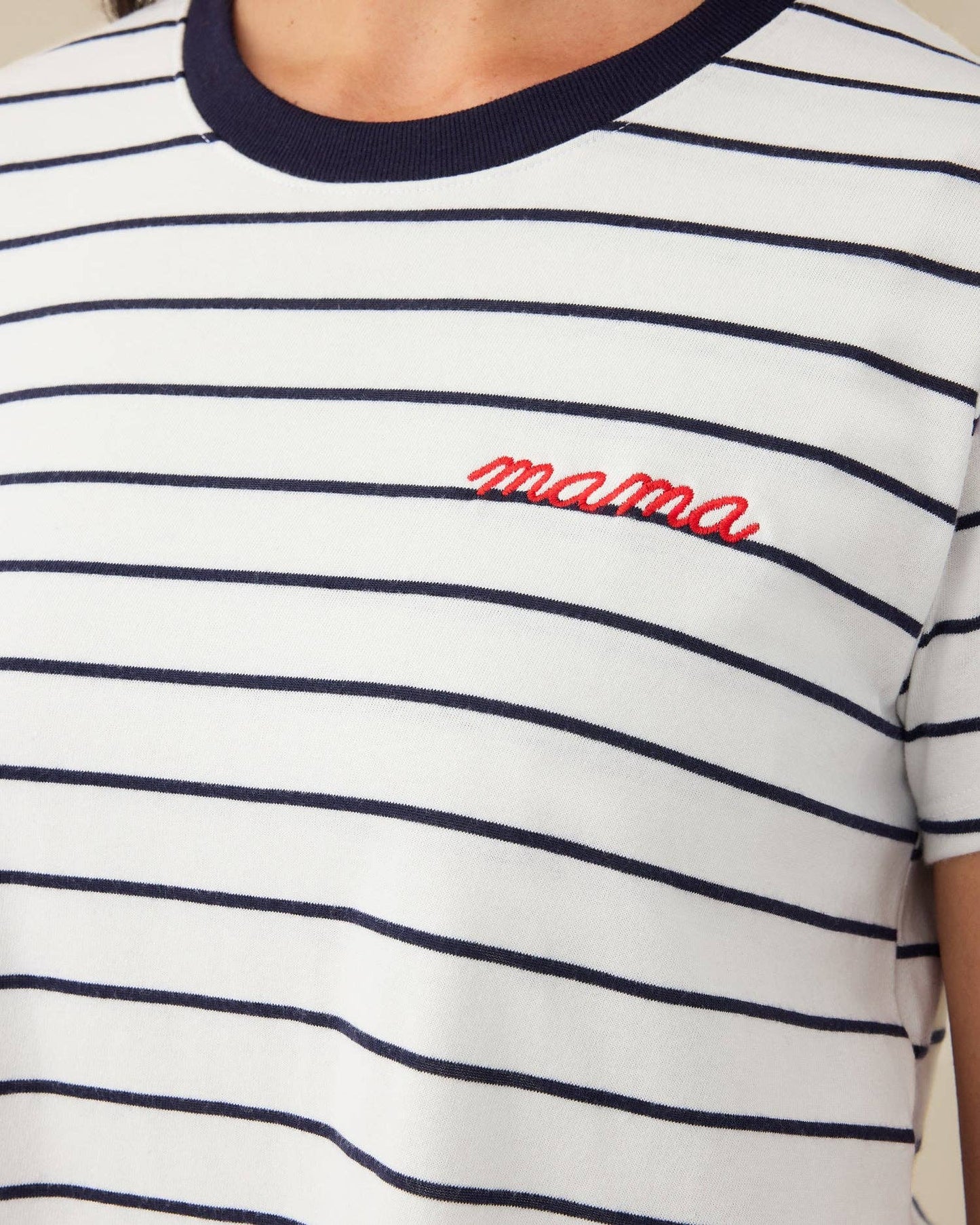 Emboridered Classic Cotton Nursing T-shirt