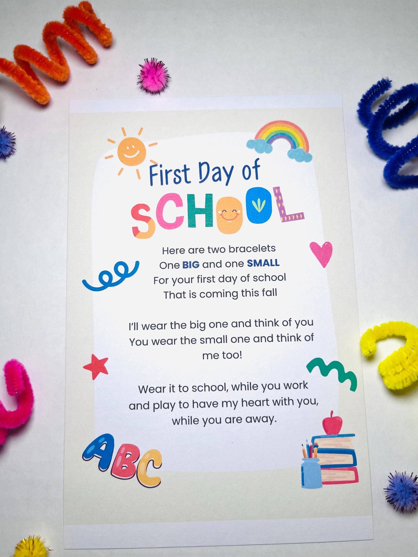 Mama & Mini First Day of School Bracelet Set