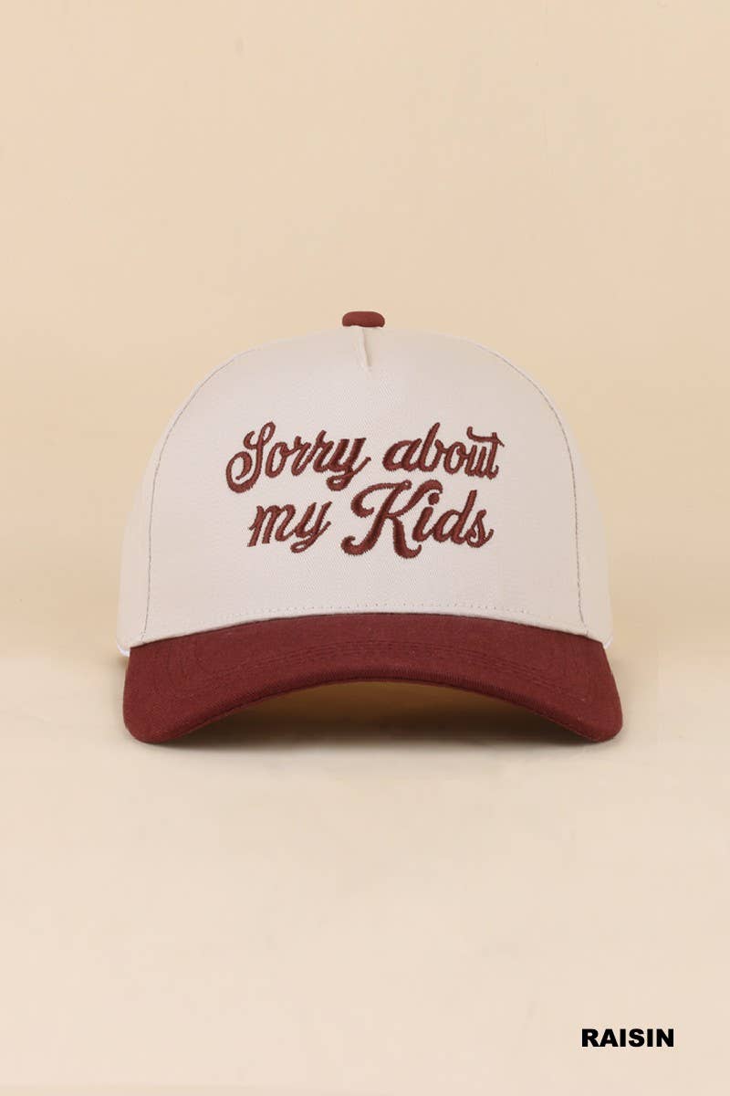 Sorry About My Kids Two Tone Snapback Hat