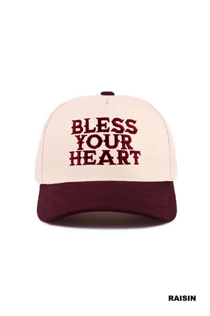 Bless Your Heart Two Tone Canvas Cotton Cap