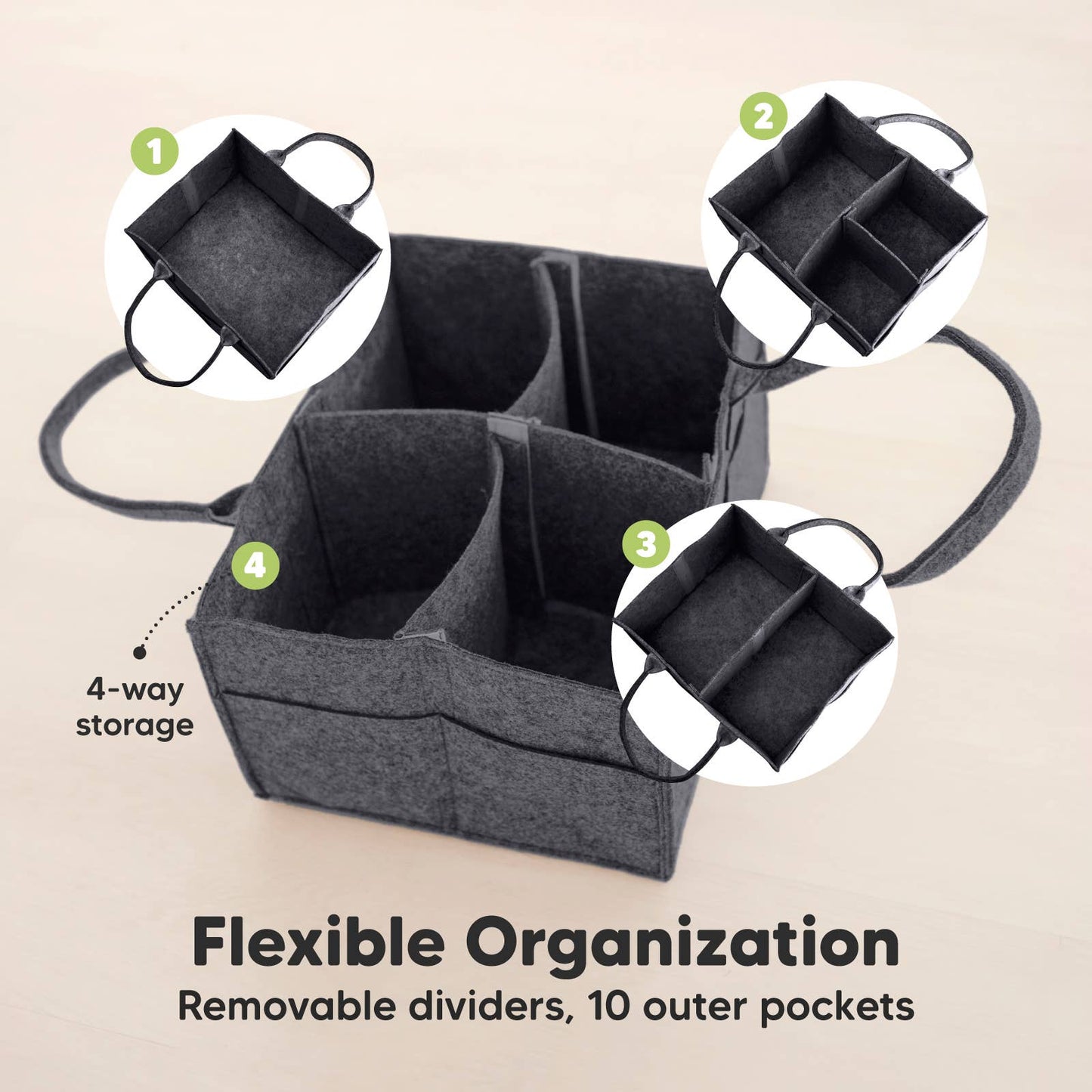 Original Baby Diaper Caddy Organizer for Nursery, Storage