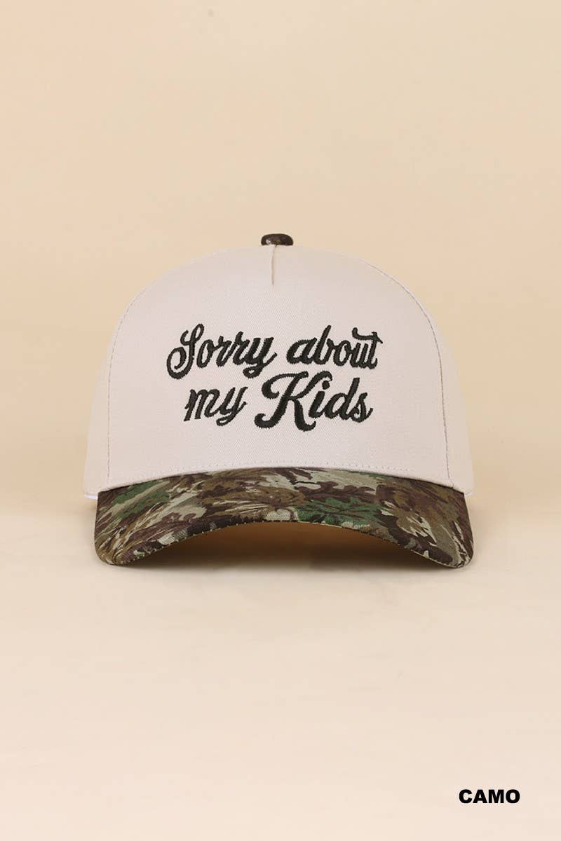 Sorry About My Kids Two Tone Snapback Hat
