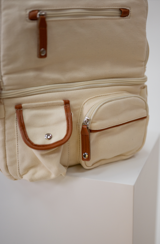 Lila Pumping & Nursing Diaper Bag in Cream
