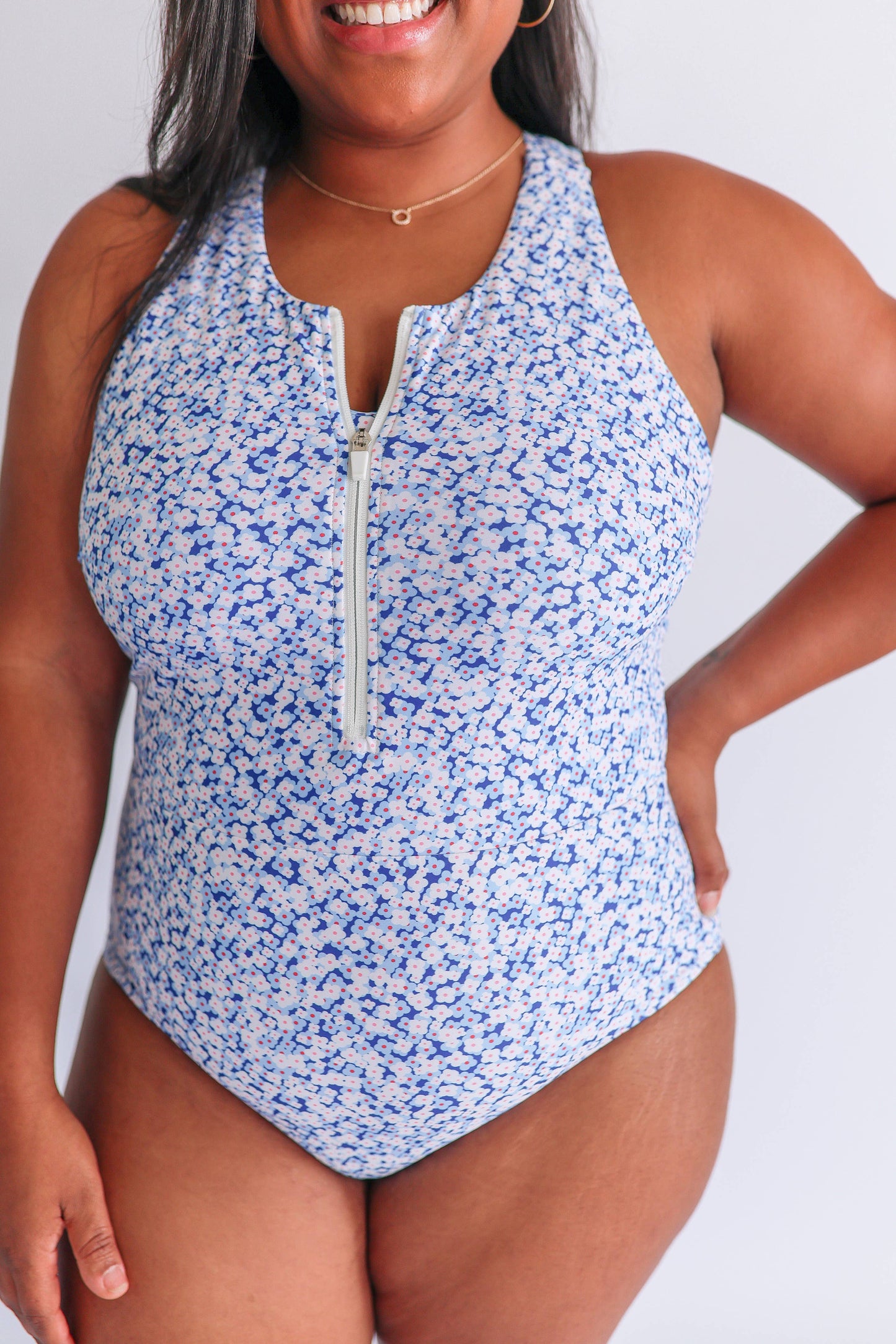 One Piece Zip Breastfeeding Swimsuit 2026