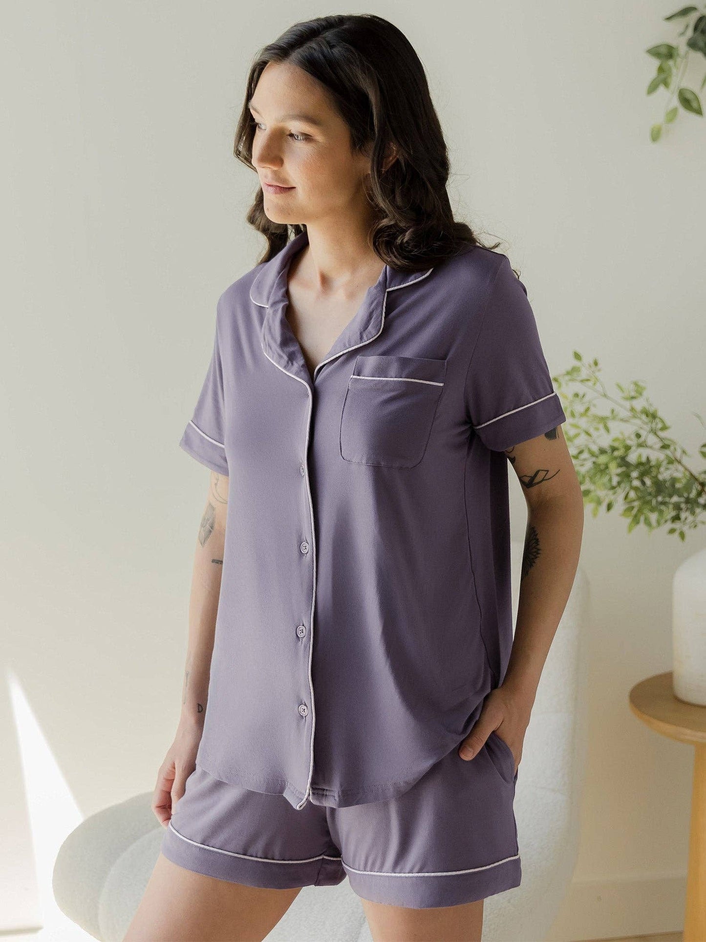 Clea Bamboo Short Sleeve Pajama Set