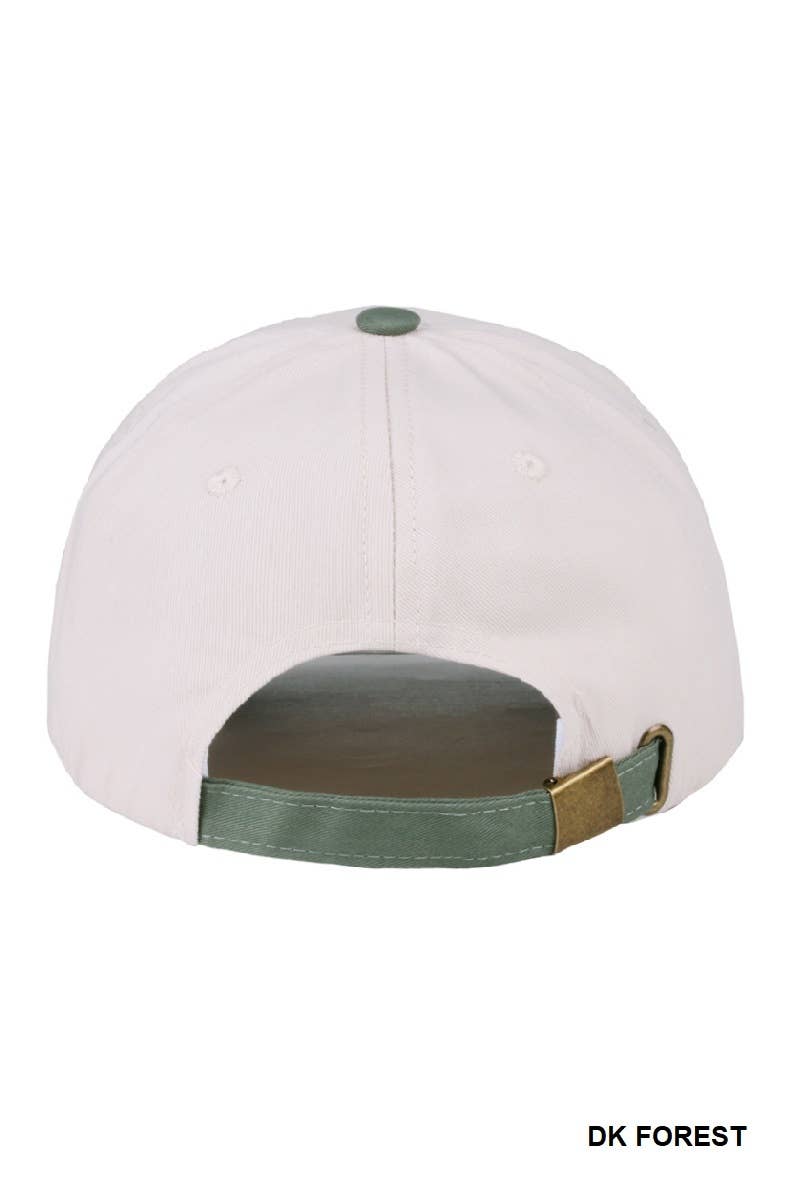 Make Heaven Crowded Two-tone Canvas Cotton Cap