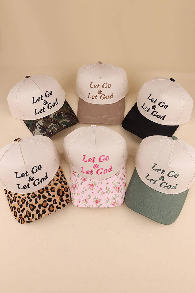 Let Go & Let God Two Tone Cotton Hat