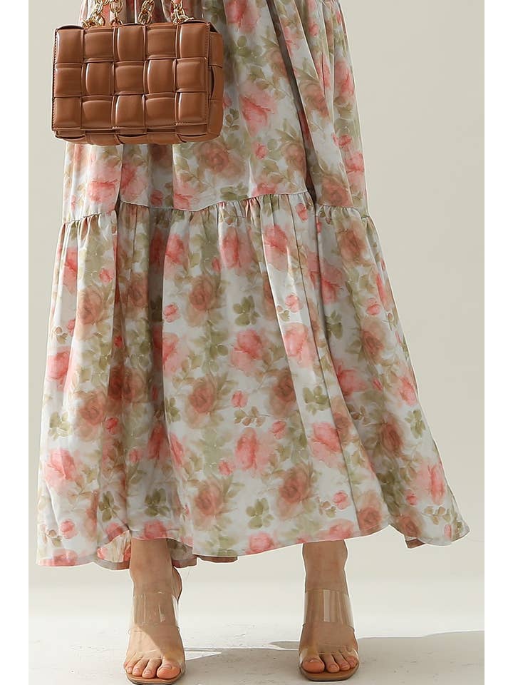 STRAP TIE SLEEVELESS DRESS WITH TRIM TAPE AT HEM