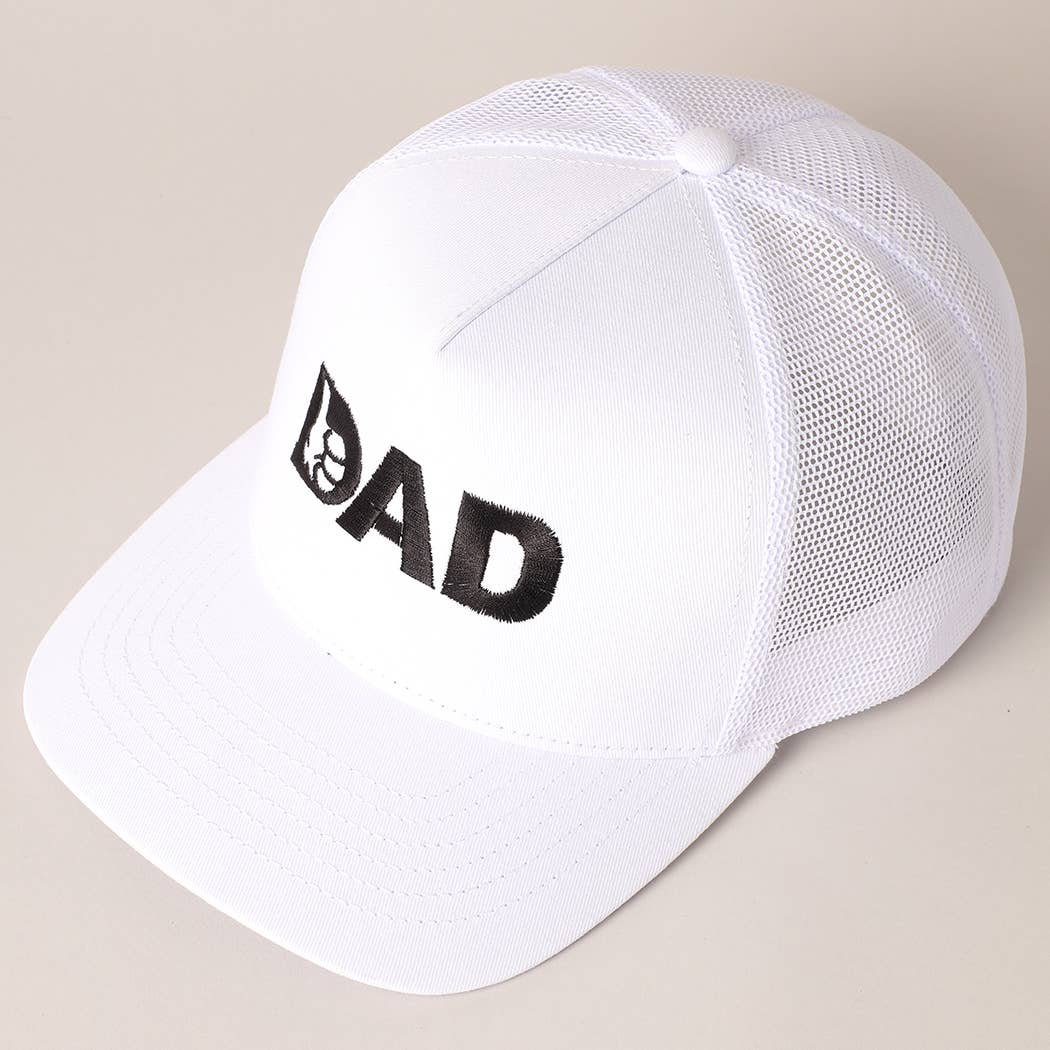 Thumbs Up Dad Father's Day Gift Mesh Back Embroidered Cap