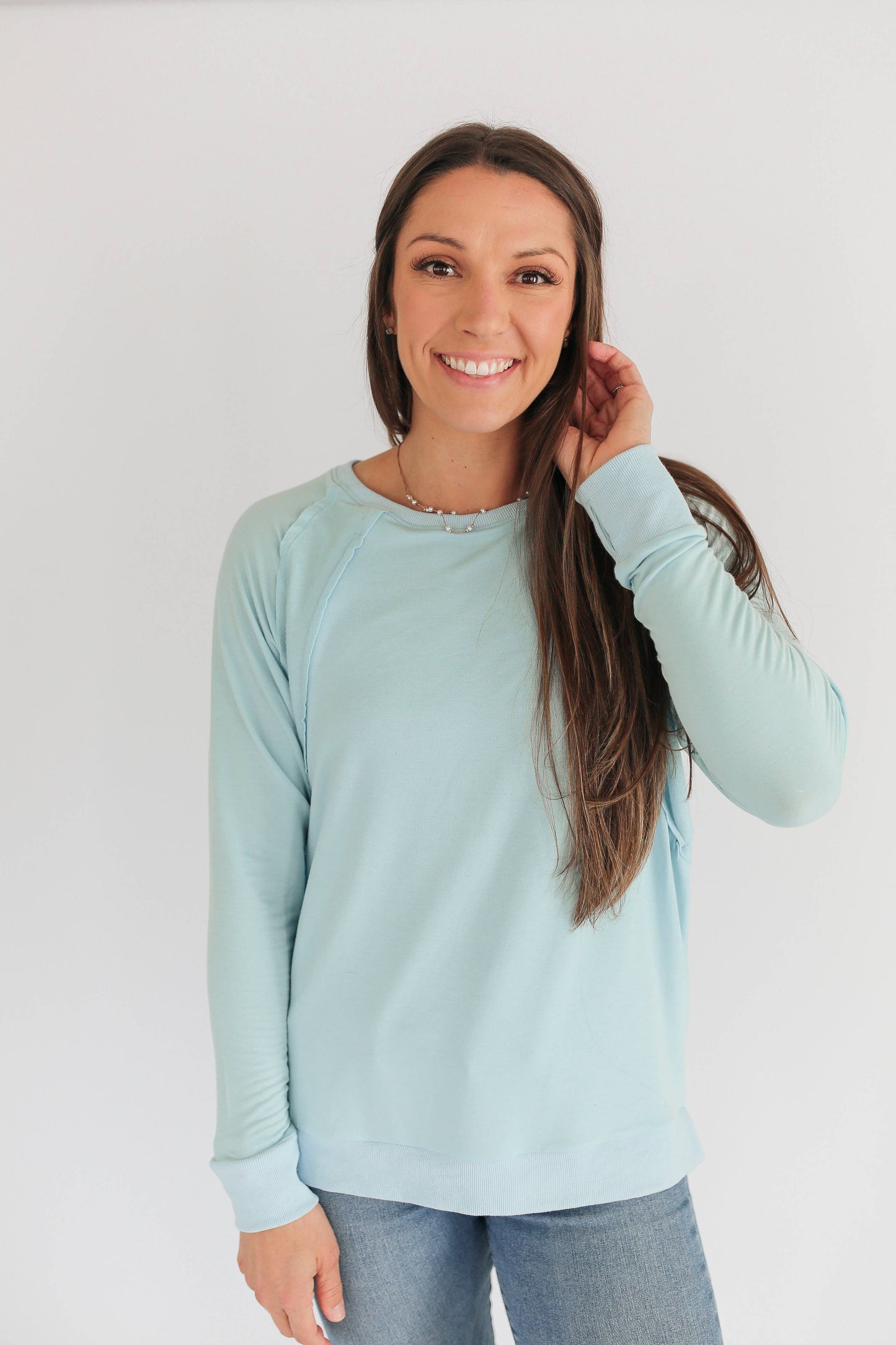 Free Flowing Lightweight Long Sleeve Nursing Top